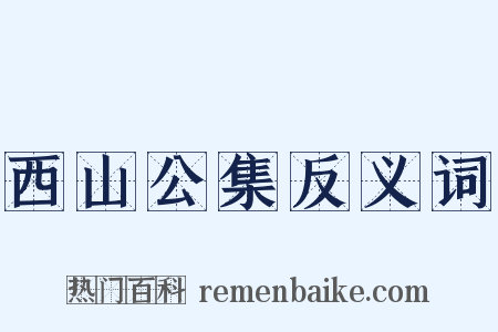 西山公集反义词是什么意思的图片